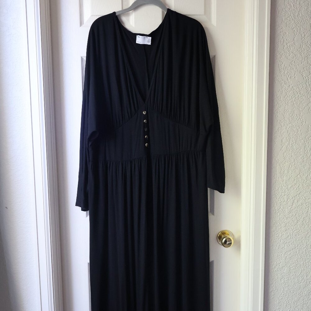 Black Long-sleeve Maxi Dress